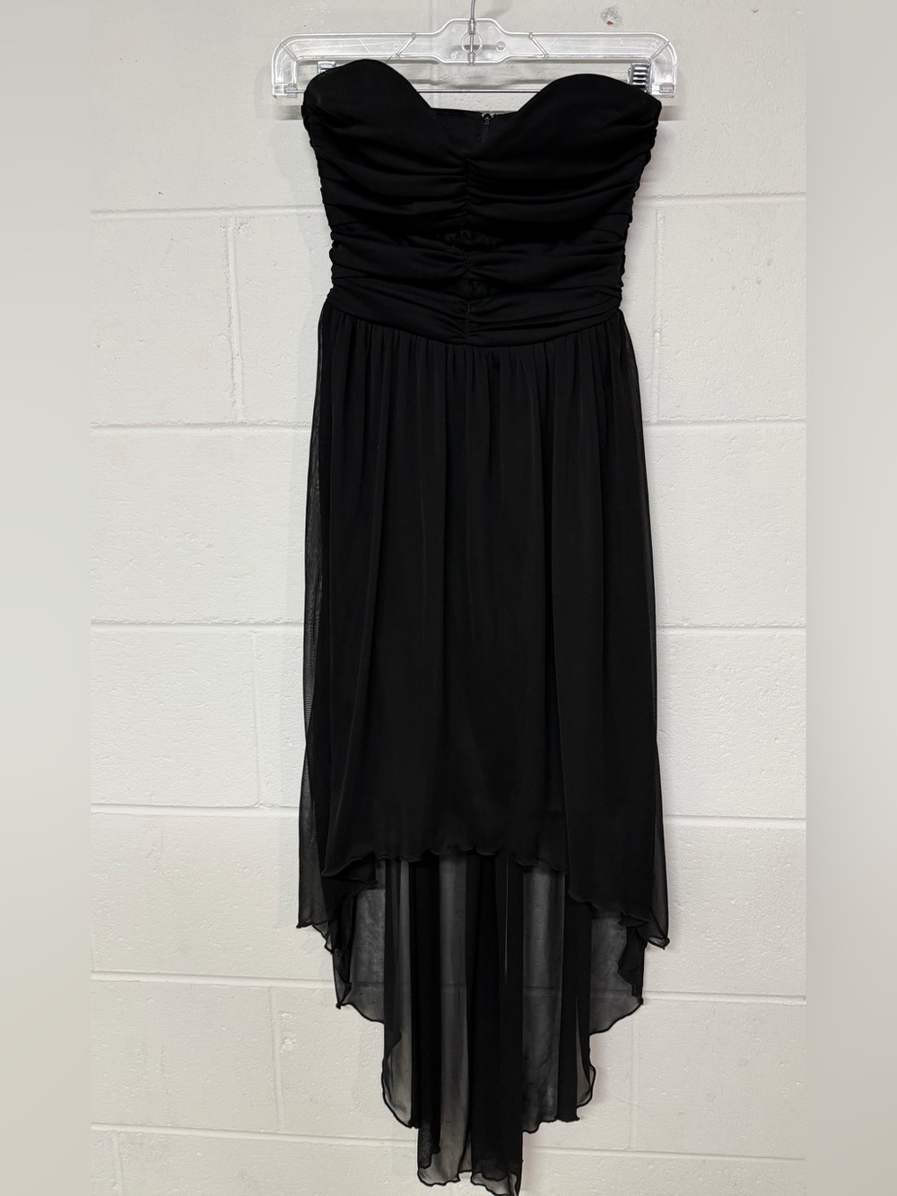 by & by Black Strapless High-Low Dress